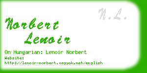 norbert lenoir business card